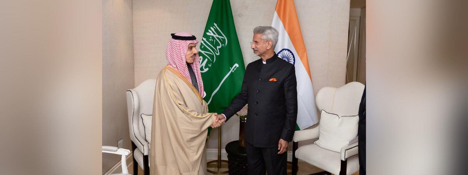 External Affairs Minister Dr. S. Jaishankar met HH Faisal bin Farhan Al-Furhan Al-Saud, Foreign Minister of the Kingdom of Saudi Arabia on the sidelines of BRICS FMM in Cape Town