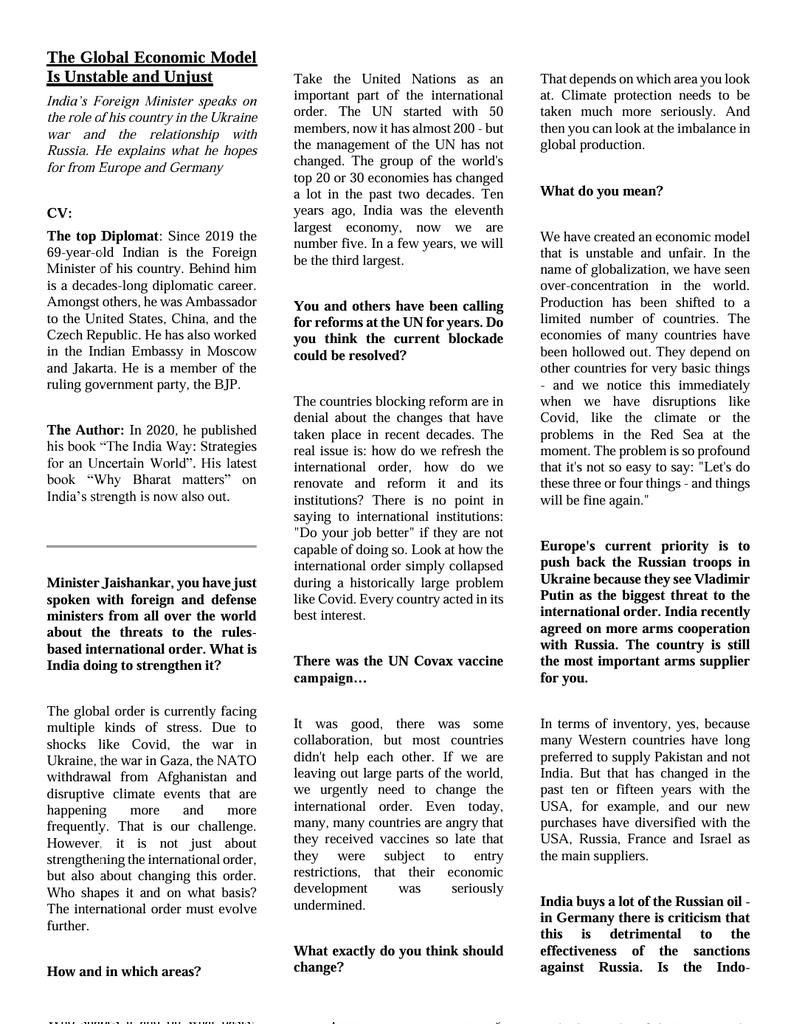 Minister Jaishankar, thank you very much for the interview