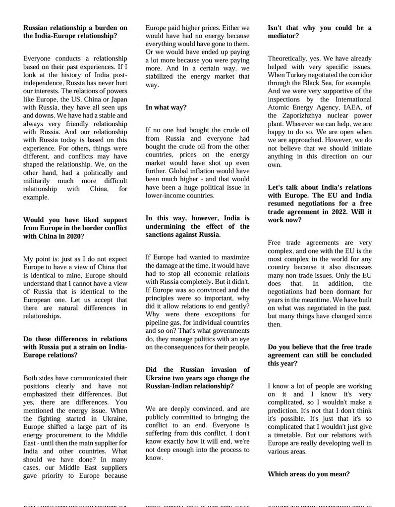 Minister Jaishankar, thank you very much for the interview