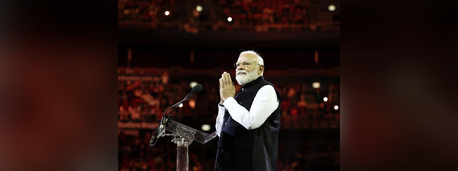 Prime Minister Shri Narendra Modi interacted with the Indian community at Qudos Bank Arena in Sydney
