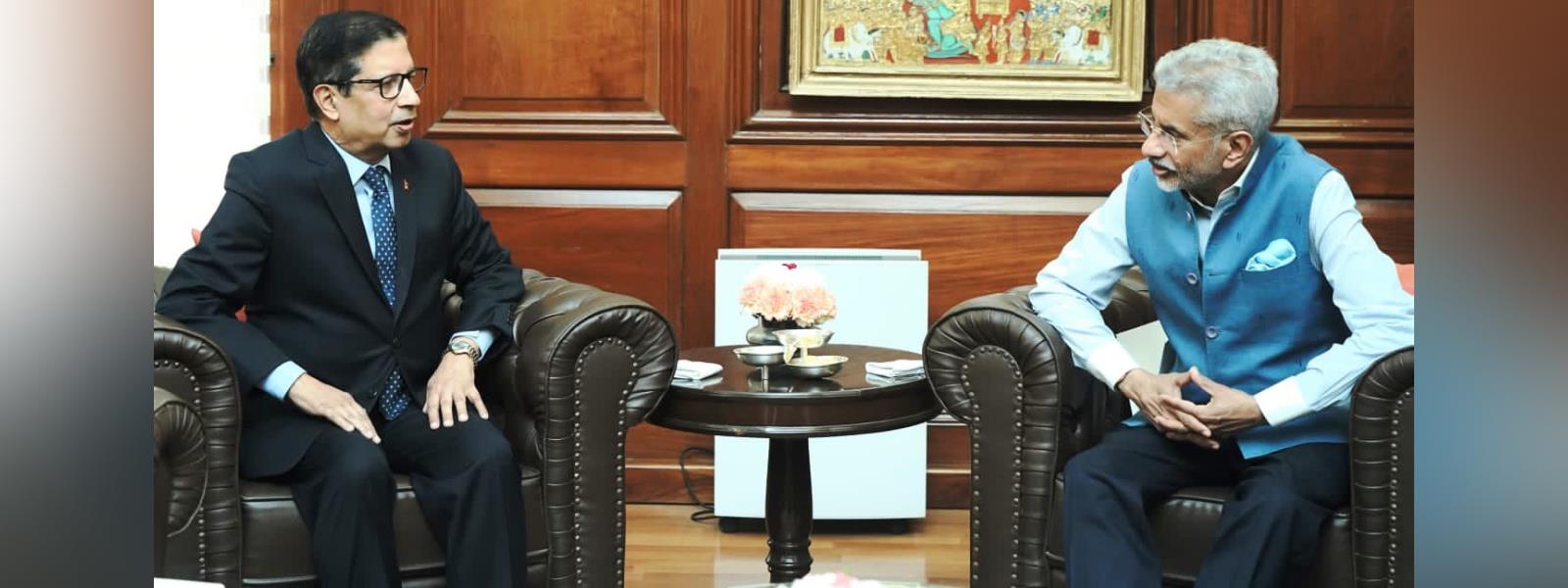 External Affairs Minister, Dr. S. Jaishankar met H. E. Dr. Shankar Sharma, Ambassador of Nepal to India in New Delhi