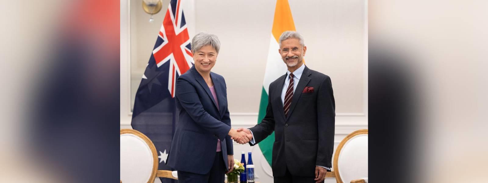 External Affairs Minister, Dr. S. Jaishankar met Foreign Minister of Australia, H.E. Ms. Penny Wong on the sidelines of 78th Session of the United Nations General Assembly in New York