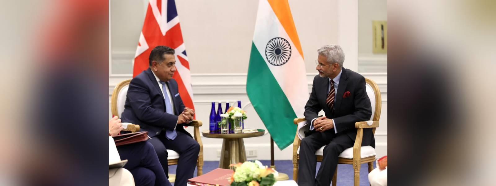 External Affairs Minister, Dr. S. Jaishankar met Minister of State of Foreign Affairs of the United Kingdom, H.E. Mr. Tariq Ahmad on the sidelines of 78th Session of the United Nations General Assembly in New York