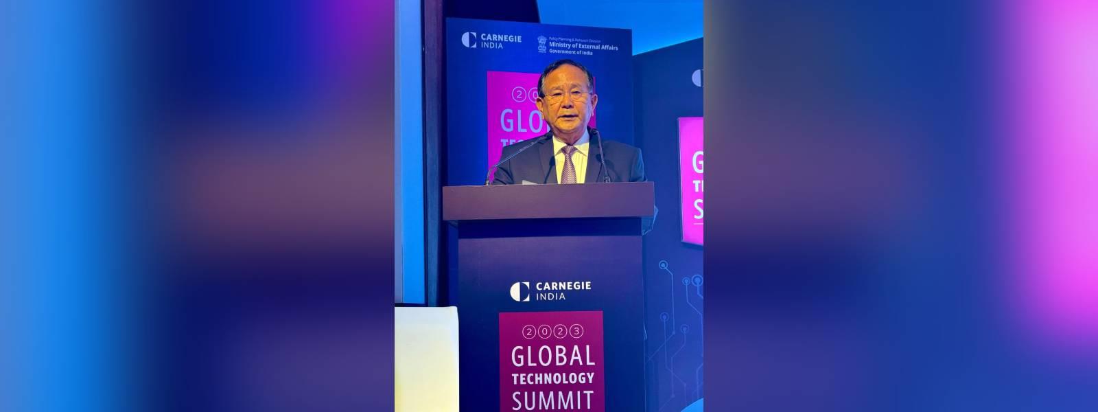 Minister of State for External Affairs Dr. Rajkumar Ranjan Singh delivered keynote address on ‘Making Human Resources Future Ready’ at the Global Technology Summit in New Delhi