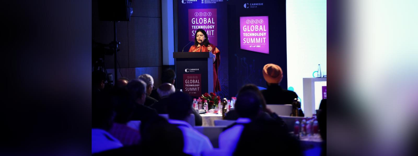 Minister of State for External Affairs Smt. Meenakashi Lekhi delivered keynote address on ‘Building Trust in the Digital World’ at the Global Technology Summit in New Delhi
