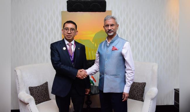 External Affairs Minister Dr. S. Jaishankar met H.E. Mr. Fadli Zon, Minister of Culture of Indonesia on the sidelines of the WAVE Summit 2025 in Mumbai