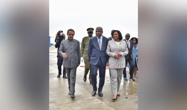 President of the Republic of Angola, H.E. Mr. Joao Manuel Goncalves Lourenco arrived in New Delhi on a State Visit