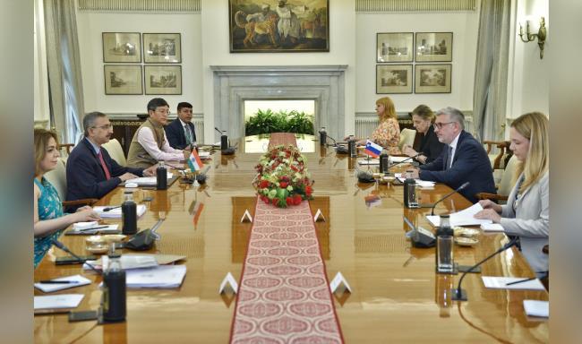 Foreign Office Consultations between India and Slovenia, co-chaired by Secretary (West) Shri Tanmaya Lal & H.E. Mr. Marko Stucin, State Secretary, Ministry of Foreign and European Affairs of Slovenia in New Delhi