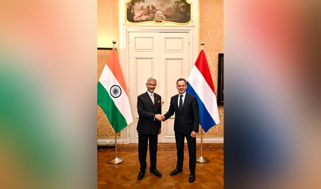 External Affairs Minister Dr. S. Jaishankar met H.E. Mr. Caspar Veldkamp, Minister of Foreign Affairs of the Kingdom of the Netherlands in The Hague