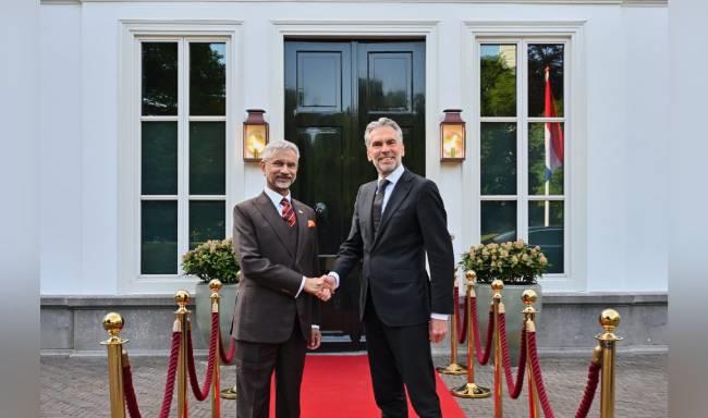 External Affairs Minister Dr. S. Jaishankar called on H.E. Mr. Dick Schoof, Prime Minister of the Kingdom of the Netherlands in The Hague