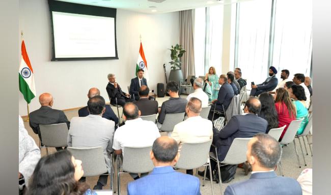 External Affairs Minister Dr. S. Jaishankar interacted with the Indian community in Copenhagen
