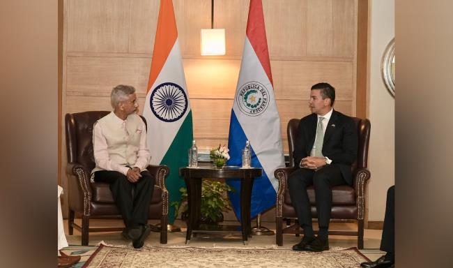 External Affairs Minister Dr. S. Jaishankar called on President of the Republic of Paraguay, H.E. Mr. Santiago Pena Palacios in New Delhi