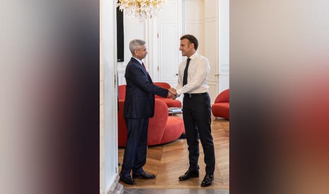 External Affairs Minister Dr. S. Jaishankar called on President of the French Republic, H.E. Mr. Emmanuel Macron in Paris
