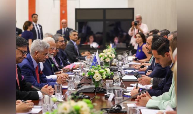 Prime Minister Shri Narendra Modi held delegation-level talks between India and Cyprus with H.E. Mr. Nikos Christodoulides, President of the Republic of Cyprus at the Presidential Palace in Nicosia