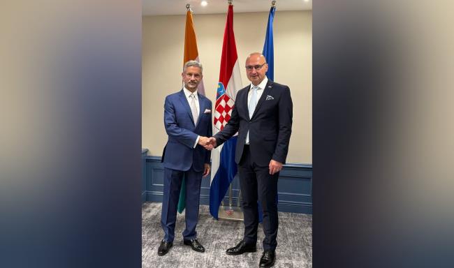 External Affairs Minister Dr. S. Jaishankar met H.E. Mr. Gordan Grlic Radman, Minister of Foreign and European Affairs of the Republic of Croatia in Zagreb