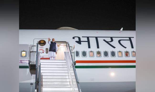 Prime Minister Shri Narendra Modi emplaned for New Delhi after a successful three nation visit to Cyprus, Canada and Croatia