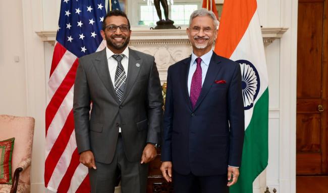 External Affairs Minister Dr. S. Jaishankar met Mr. Kash Patel, Director of the Federal Bureau of Investigation in Washington, D.C.