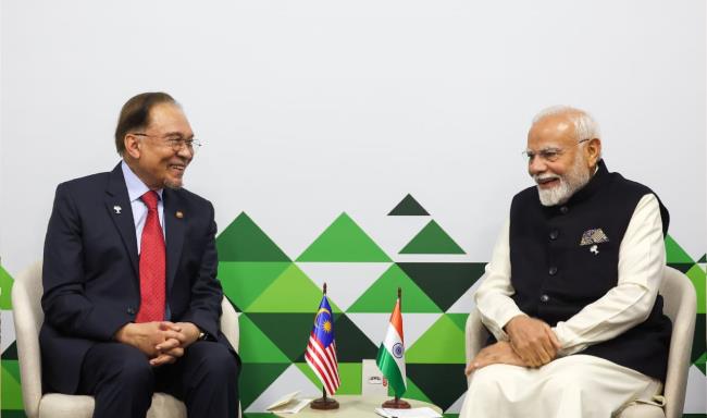 Prime Minister Shri Narendra Modi met H.E. Dato’ Seri Anwar bin Ibrahim, Prime Minister of Malaysia on the sidelines of the 17th BRICS Summit in Rio de Janeiro, Brazil