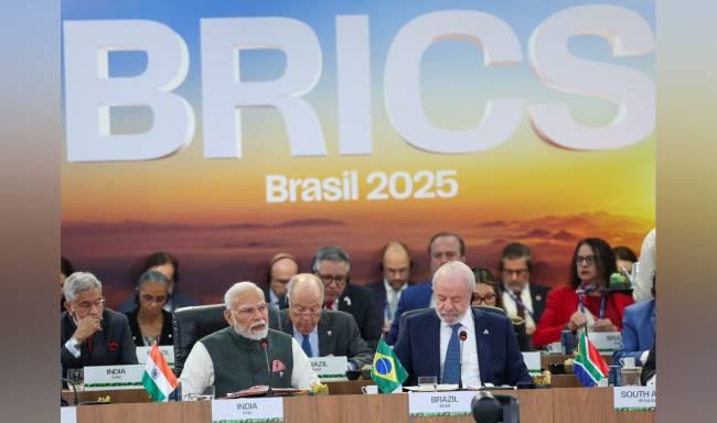 Prime Minister Shri Narendra Modi addressed the session on ‘Environment, COP 30 and Global Health’ at the 17th BRICS Summit in Rio de Janeiro
