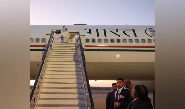 Prime Minister Shri Narendra Modi emplaned for New Delhi after concluding a highly productive & successful 5-nation tour to Ghana, Trinidad & Tobago, Argentina, Brazil and Namibia