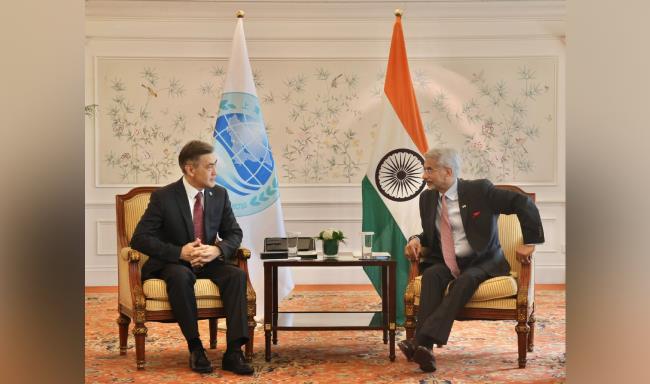 External Affairs Minister Dr. S. Jaishankar met H.E. Mr. Nurlan Yermekbayev, Secretary General of the Shanghai Cooperation Organization (SCO) in Beijing
