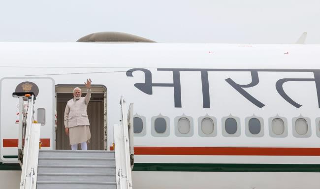 Prime Minister Shri Narendra Modi emplaned for an Official visit to the United Kingdom
