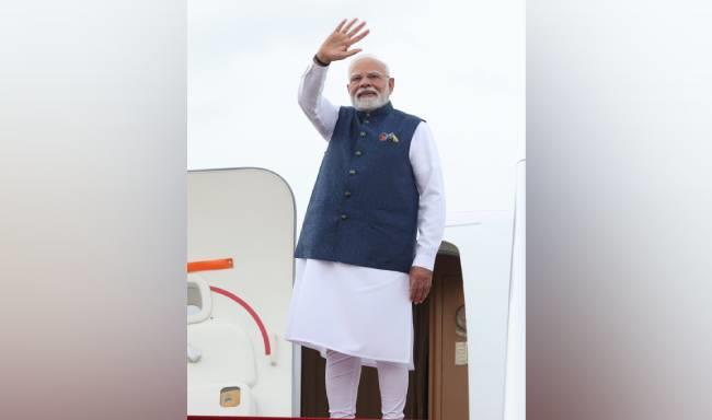 Prime Minister Shri Narendra Modi emplaned for India after concluding productive State visit to Maldives