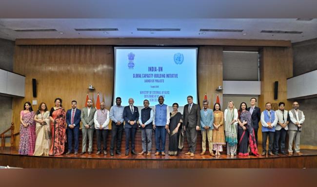 Secretary (West), Shri Tanmaya Lal, launched the first phase of projects under the India-UN Global Capacity Building Initiative in New Delhi