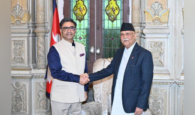 Foreign Secretary Shri Vikram Misri called on The Rt. Hon’ble Mr. K.P. Sharma Oli, Prime Minister of Nepal in Kathmandu