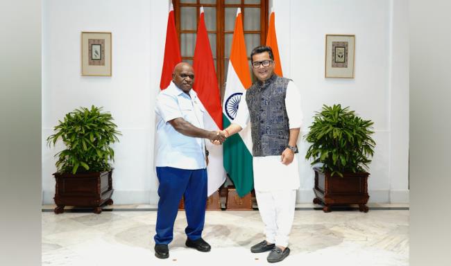 Minister of State for External Affairs, Shri Pabitra Margherita met with H.E. Mr. Natalius Pigai, Minister of Human Rights of Indonesia in New Delhi