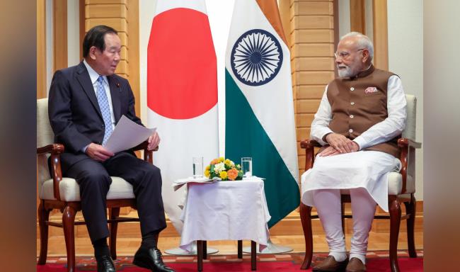 Prime Minister Shri Narendra Modi met H.E. Mr. Fukushiro Nukaga, Speaker of the House of Representatives of Japan in Tokyo, Japan