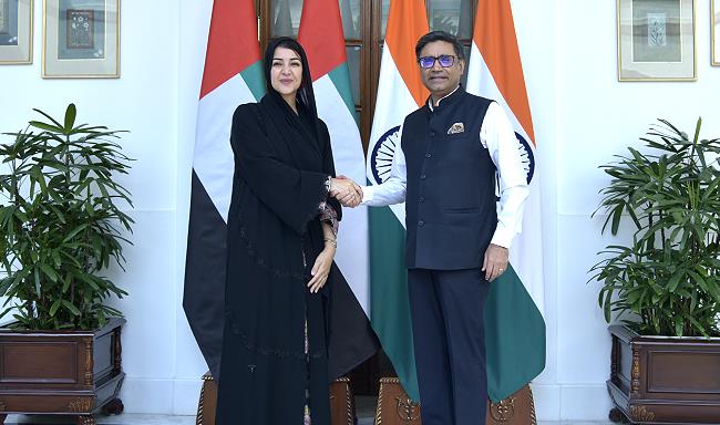 Foreign Secretary Shri Vikram Misri met H.E. Ms. Reem Al Hashimy, Minister of State for International Cooperation of the United Arab Emirates (UAE) in New Delhi