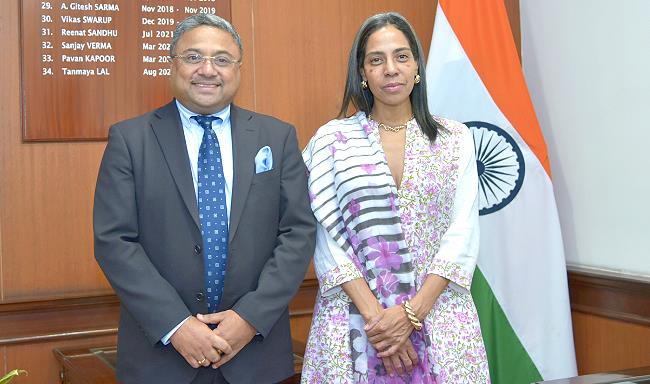 Secretary (West), Shri Sibi George met H.E. Ms. Leticia Reis de Carvalho, Secretary-General of the International Seabed Authority (ISA) in New Delhi