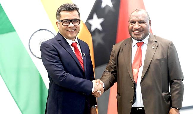 Minister of State for External Affairs Shri Pabitra Margherita called on Hon’ble James Marape, Prime Minister of Papua New Guinea in Port Moresby