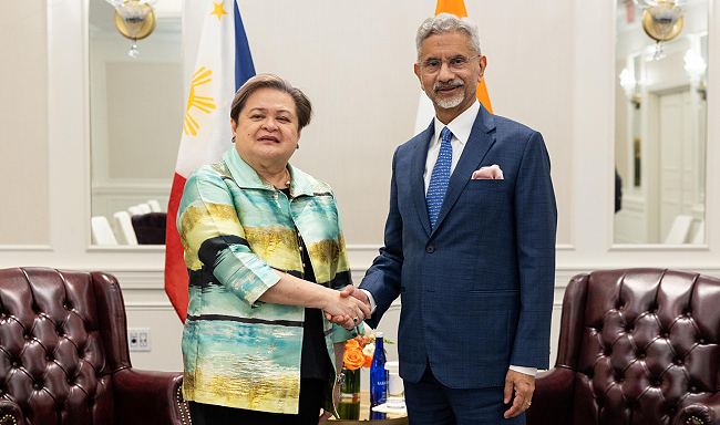 External Affairs Minister Dr. S. Jaishankar met H.E. Ms. Ma. Theresa P. Lazaro, Secretary of Foreign Affairs of the Philippines at the start of the 80th Session of the United Nations General Assembly (UNGA80) in New York