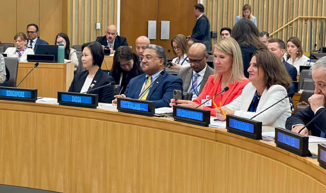 Secretary (West), Shri Sibi George attended the High-Level Segment of the 80th Session of the United Nations General Assembly (UNGA80) in New York