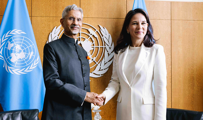 External Affairs Minister Dr. S. Jaishankar met H.E. Ms. Annalena Baerbock, President of the 80th Session of the United Nations General Assembly in New York