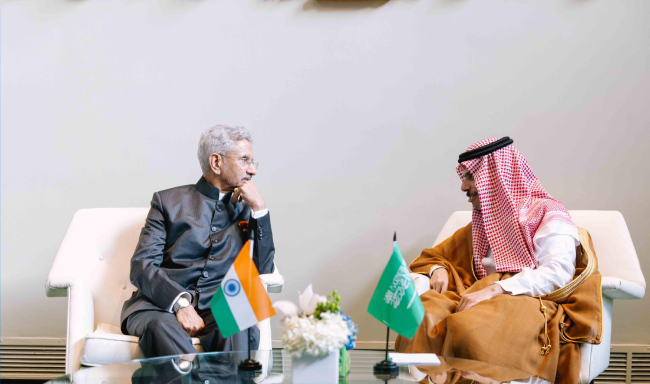 External Affairs Minister Dr. S. Jaishankar met with H.H. Prince Faisal bin Farhan Al Saud, Foreign Minister of the Kingdom of Saudi Arabia on the sidelines of the 80th Session of the United Nations General Assembly (UNGA80) in New York