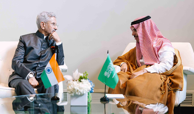 External Affairs Minister Dr. S. Jaishankar met with H.H. Prince Faisal bin Farhan Al Saud, Foreign Minister of the Kingdom of Saudi Arabia on the sidelines of the 80th Session of the United Nations General Assembly (UNGA80) in New York