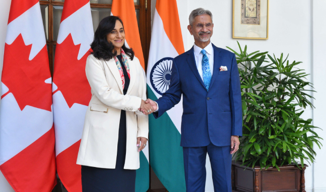 External Affairs Minister Dr. S. Jaishankar met H.E. Ms. Anita Anand, Minister of Foreign Affairs of Canada in New Delhi