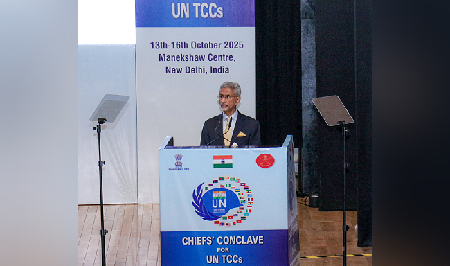 External Affairs Minister Dr. S. Jaishankar addressed the United Nations Troop Contributing Countries Chiefs’ Conclave in New Delhi