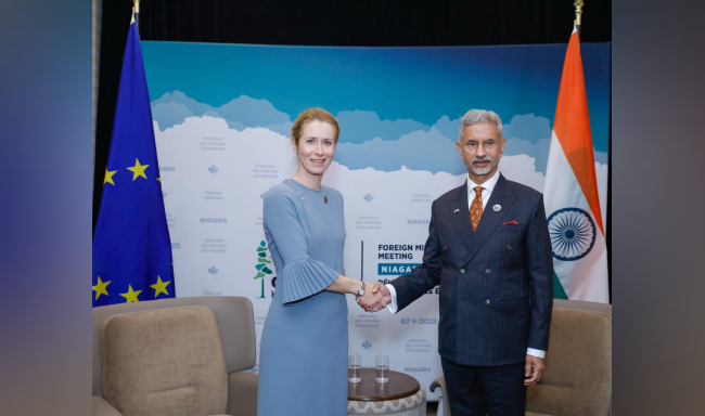 External Affairs Minister Dr. S. Jaishankar met H.E. Ms. Kaja Kallas, EU High Representative and Vice-President of the European Commission on the sidelines of the G7 Foreign Ministers’ Meeting  in Niagara, Canada