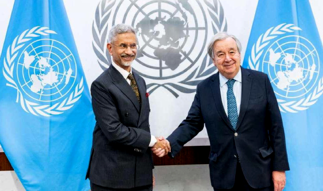External Affairs Minister Dr. S. Jaishankar met H.E. Mr. Antonio Guterres, Secretary-General of the United Nations in New York