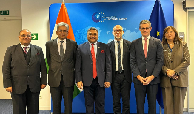 Secretary (West) Shri Sibi George co-chaired the 6th India–European Union (EU) Strategic Partnership Review Meeting with H.E. Mr. Olivier Bailly, Acting Deputy Secretary-General for Economic and Global Issues of the European External Action Service (EEAS) in Brussels
