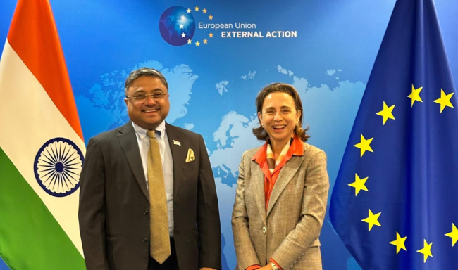 Secretary (West) Shri Sibi George met H.E. Ms. Belen Martinez Carbonell, Secretary-General of the European External Action Service (EEAS) at the EU Headquarters in Brussels