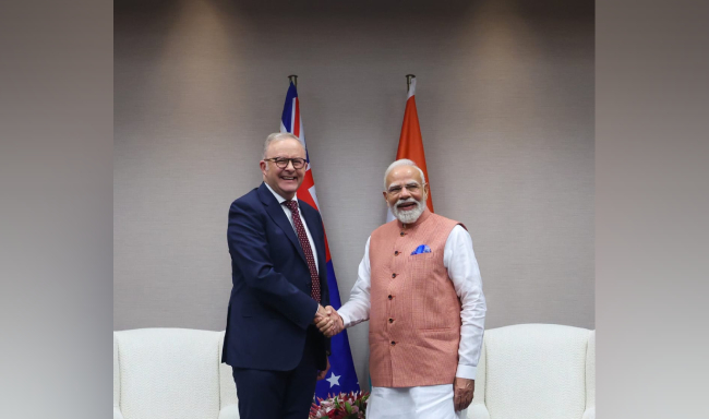 Prime Minister Shri Narendra Modi met H.E. Mr. Anthony Albanese, Prime Minister of Australia in Johannesburg, South Africa