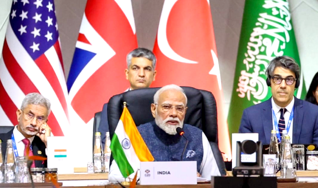 Prime Minister Shri Narendra Modi addressed the Session III of the G20 Summit in Johannesburg, South Africa