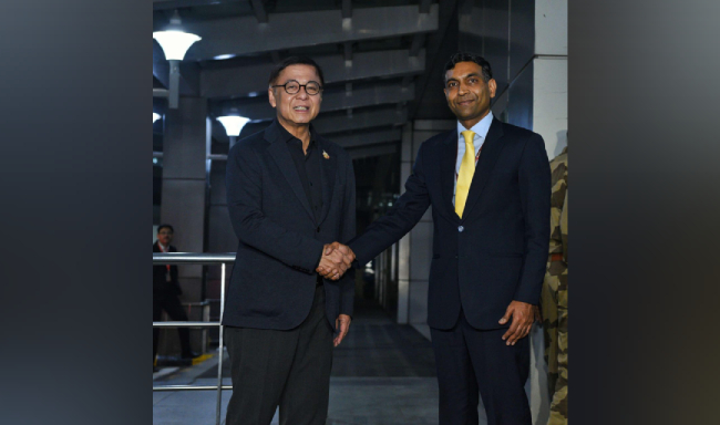 Minister of Foreign Affairs of Thailand, H.E. Mr. Sihasak Phuangketkeow arrived in New Delhi on his first official visit to India