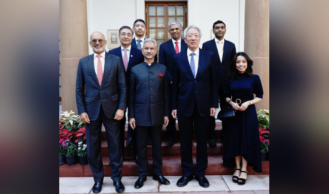 External Affairs Minister Dr. S. Jaishankar met Mr. Teo Chee Hean, Chairman of Temasek Holdings and his delegation in New Delhi