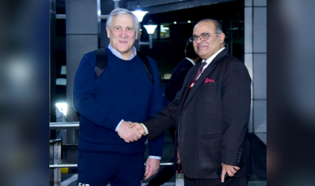 Deputy Prime Minister & Minister of Foreign Affairs and International Cooperation of Italy, H.E. Mr. Antonio Tajani arrived in New Delhi